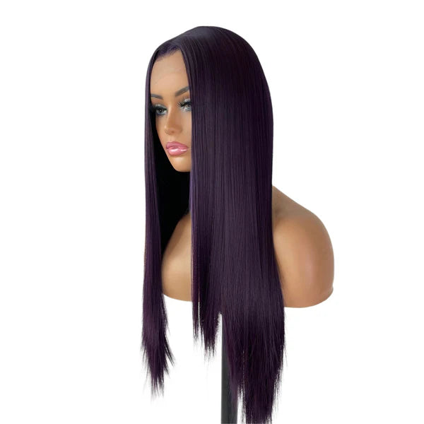 Deep Purple Lace Frontal Wig side profile