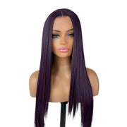 Deep Purple Lace Frontal Wig front view