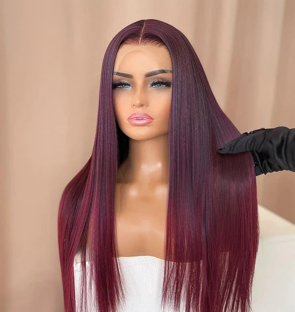 Ombré Red Lace Frontal Wig – Bold Color, Flawless Confidence