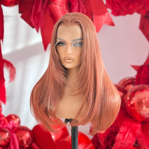 Auburn Lace Frontal Wig front view