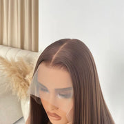 Brown Highlighted Lace Frontal Wig – Effortless Elegance, Everyday Glam