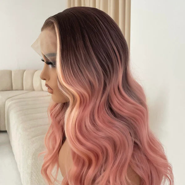 Balayage Pink Body Wave Wig – Flawless Color, Flirty Vibes