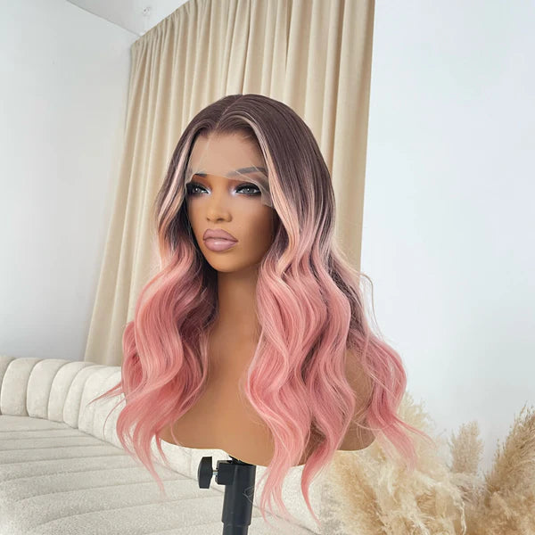 Balayage Pink Body Wave Wig – Flawless Color, Flirty Vibes