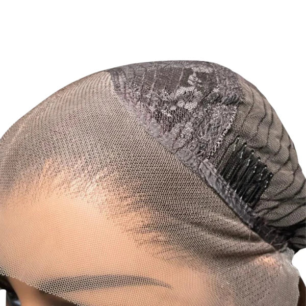 Dark Brown Pre-plucked Lace Wig side view