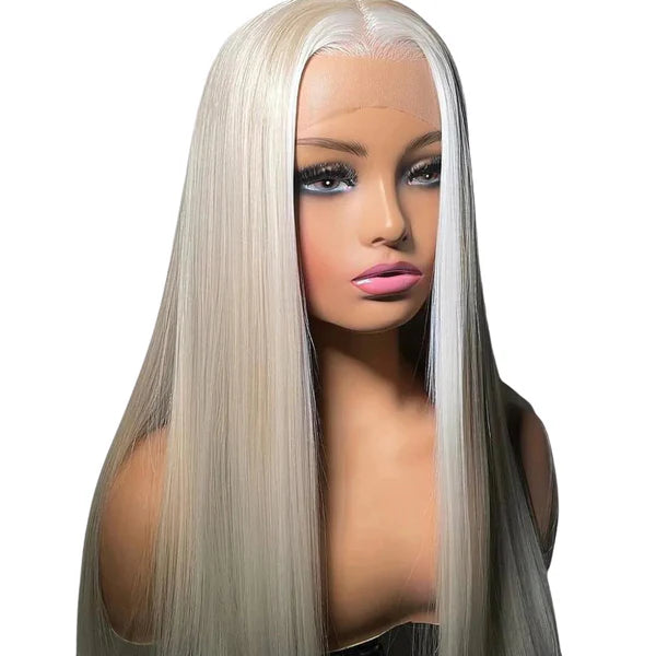 Toned Blonde & Platinum Lace Frontal Wig front view
