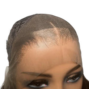 Wavy Brown & Blonde Lace Frontal Wig model wearing