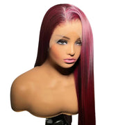 Ombré Red Lace Frontal Wig – Bold Color, Flawless Confidence