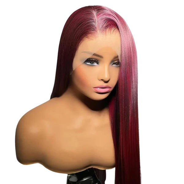 Ombré Red Lace Frontal Wig – Bold Color, Flawless Confidence