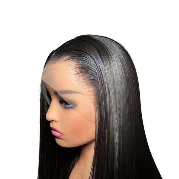 Pre-Plucked Natural Black Lace Frontal Wig – Effortless Beauty, Realistic Look