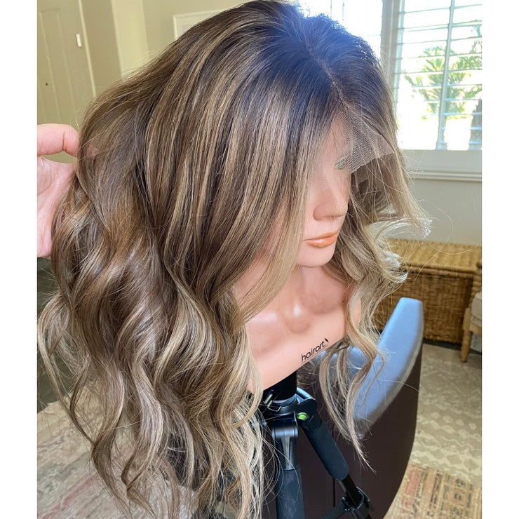 Brunette to Honey Balayage Lace Front Wig