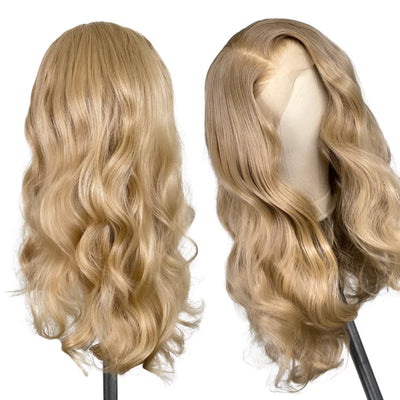 Toned Blonde Pre-plucked Lace Wig texture close-up