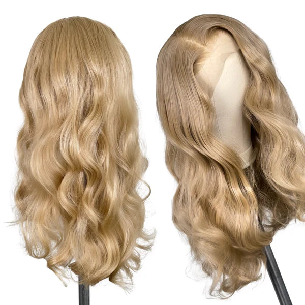 Toned Blonde Pre-plucked Lace Wig texture close-up