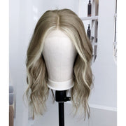 Smoky Beige Blonde Remy Human Hair Lace Front Wig