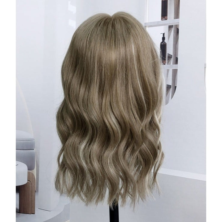 Smoky Beige Blonde Remy Human Hair Lace Front Wig