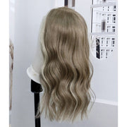Smoky Beige Blonde Remy Human Hair Lace Front Wig